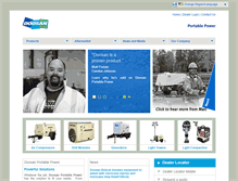 Tablet Screenshot of doosanportablepower.com